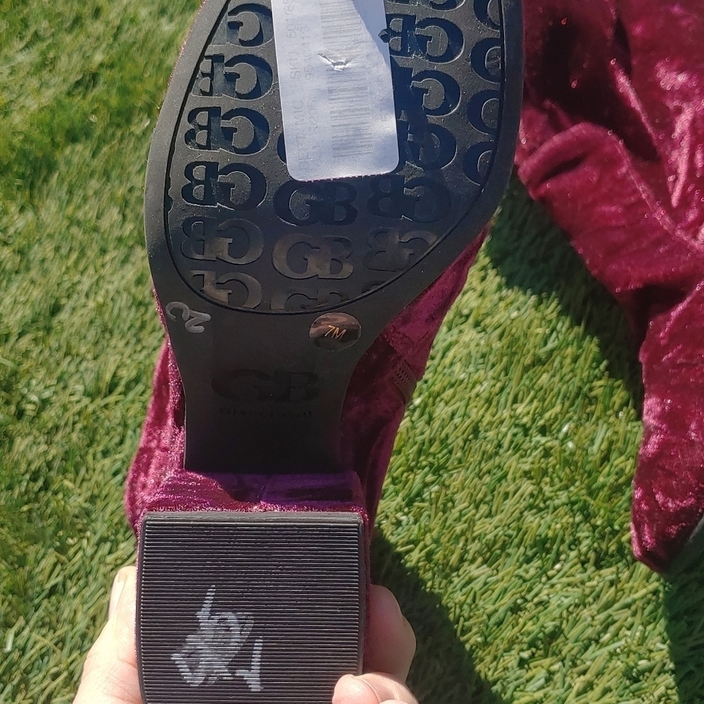 Gianni Bini Cool Days Velour Booties - Picture 3 of 5